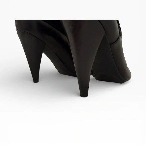 Coach Black Leather Ankle Bootie Heels Size 8.5B - Picture 8 of 16